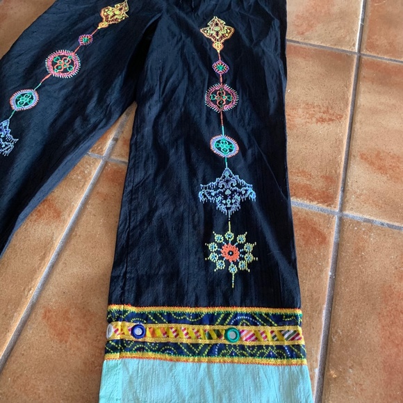 Vintage 100% silk unique top and pants set - Picture 7 of 9